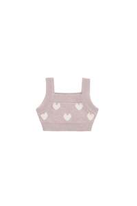 Tops: Molly Top - Heart Jacquard Ballerina Marle