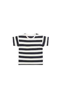 Pima Cotton Hunter Tee - Wide Stripe Solar System/Cloud