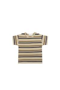 Tops: Pima Cotton Hunter Tee - Hudson Stripe