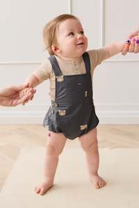 Playsuits Rompers: Organic Cotton Robin Playsuit - Bobbie Bears Shadow