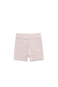 Organic Cotton Everyday Bike Short - Petite Heart Old Rose