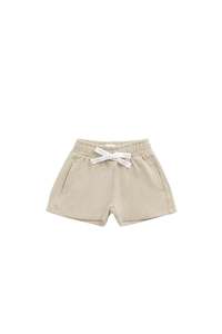 Skirts Shorts: Organic Cotton Jalen Short - Biscuit