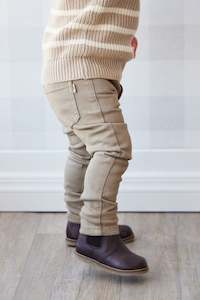 Pants Leggings: Austin Cotton Twill Pant - Oak