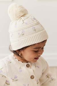 Girls Hats: Delilah Knitted Hat - Delilah Knit Lavender