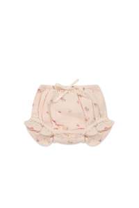 Organic Cotton Muslin Frill Bloomer - Meredith Morganite