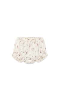 Organic Cotton Frill Bloomer - Sweet William Floral Natural