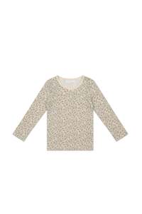 Internet only: Organic Cotton Long Sleeve Top - Ariella Eggnog