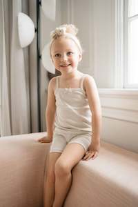 Organic Cotton Modal Singlet - Beech