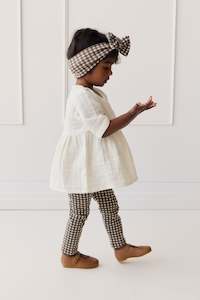 Organic Cotton Everyday Legging - Mini Gingham Bistre