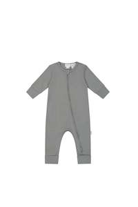 Pima Cotton Frankie Zip Onepiece - Chalk