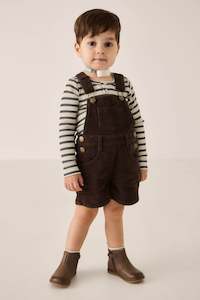 Casey Cord Short Overall - Bear