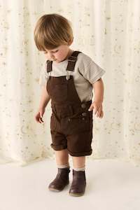 Internet only: Chase Short Overall - Dark Coffee