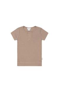 Organic Cotton Modal Henley Tee - Mountain