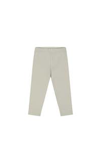 Organic Cotton Fine Rib Legging - Mist