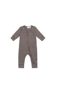 Organic Cotton Modal Frankie Onepiece - Little Stripe Earth/Cloud