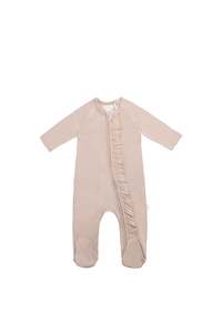 Organic Cotton Melanie Zip Onepiece - Blushing Berry