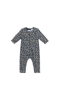 Organic Cotton Reese Zip Onepiece - Charlies Backyard Navy