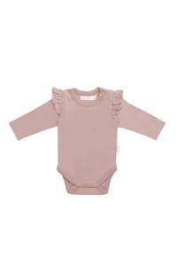 Organic Cotton Ana Bodysuit - Powder Pink