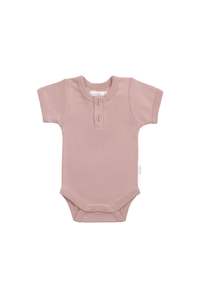 Internet only: Organic Cotton Benny Tee Bodysuit - Powder Pink