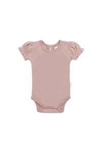 Organic Cotton Elly Bodysuit - Powder Pink