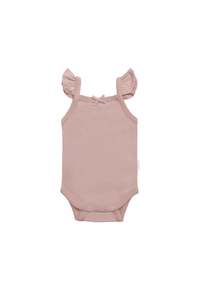 Organic Cotton Bettina Bodysuit - Powder Pink