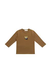 Pima Cotton Arnold Long Sleeve Top - Autumn Bronze Cosy Bobbie