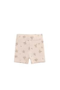 Organic Cotton Everyday Bike Short - Goldie Bouquet Pink Tint