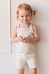 Organic Cotton Singlet - Playful Kittens