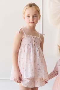 Organic Cotton Ellie Top - Petite Fleur Soft Peony