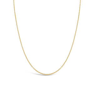 Chain: 45cm 9k Yellow Gold 33Y445 Round Cable Chain