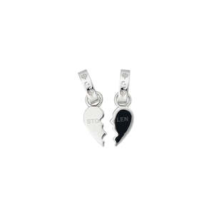 Two Part Heart Charm Set