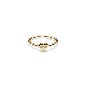 Baby Stolen Heart Ring - Gold Plated