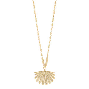 Gold Plated Fan Tail Midi Pendant