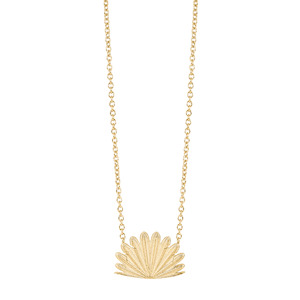 Gold Plated Fan Tail Sunrise Necklace