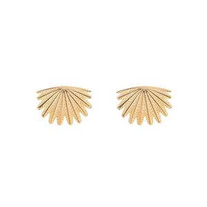 Gold Plated Mini Fan Tail Studs