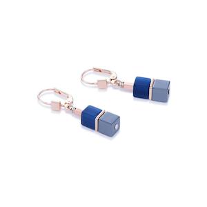 Geo Cube Haematite Multi Colour Earrings