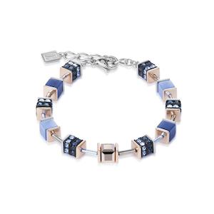 Geo Cube Elegant Dusky Blues Bracelet