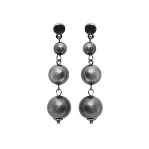 Tara Droplet Earrings - Hematite