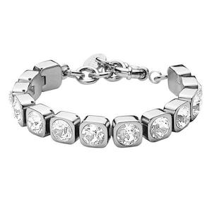 Conian Shiny Silver Tennis Bracelet