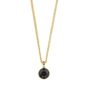 Ette Gold Necklace - Black