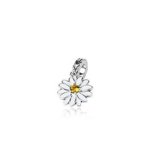 White Daisy Pendant Charm (Cherished)