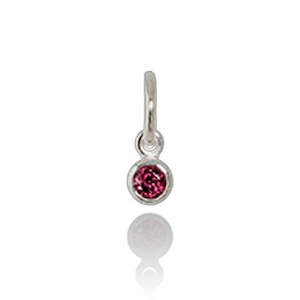 July Pendant Charm (Rhodolite)