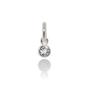 April Pendant Charm ( White Topaz)