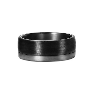 Mens Tantalum & Carbon Fibre 8mm Wedding Ring