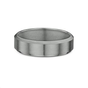 Mens Tantalum Matte Finish Wedding Band Ring