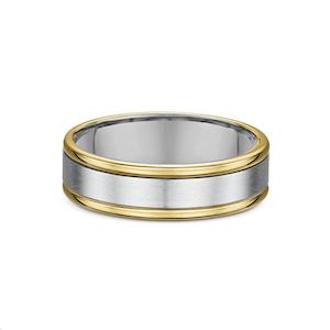 9k Yellow Gold & Titanium Wedding Band Ring