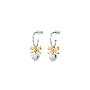 Karen Walker: Mini Superlove Hoops Silver/Gold