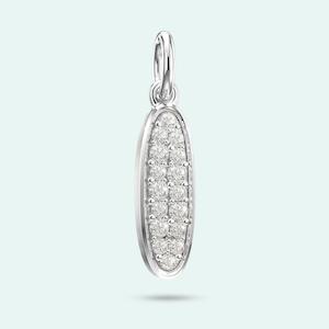 9k White Gold The Collette Diamond Charm