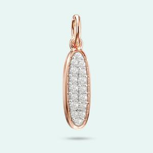 9k Rose Gold The Collette Diamond Charm