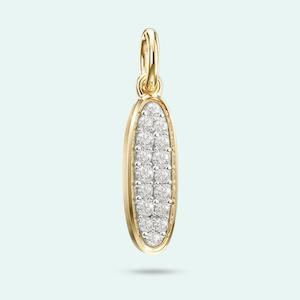 9k Yellow Gold The Collette Diamond Charm